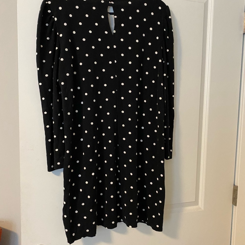 Old Navy Black Dress with White Dots - Picture 2 of 4